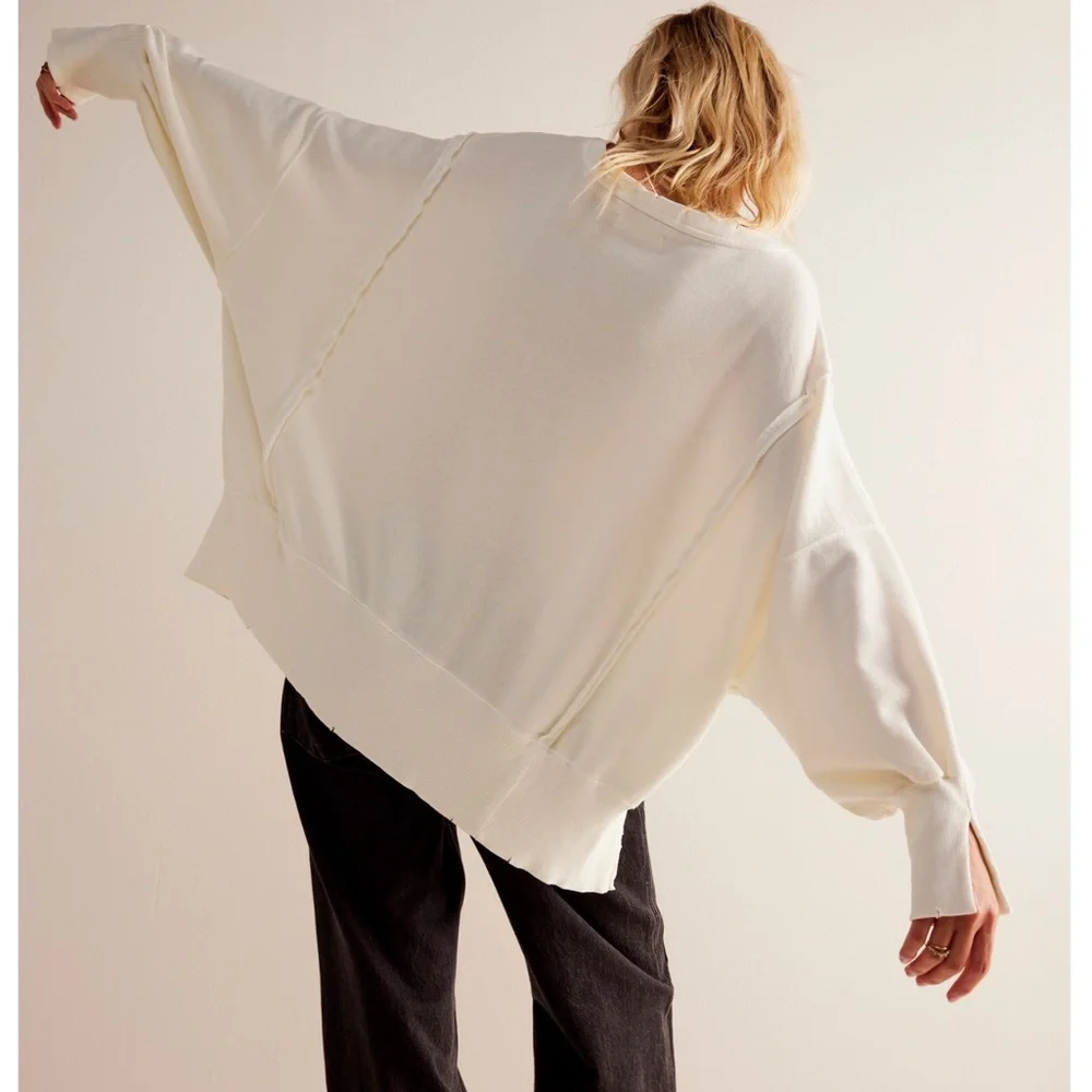 NWOT FREE PEOPLE CAMDEN GRAPHIC SWEATSHIRT - Picture 3 of 7